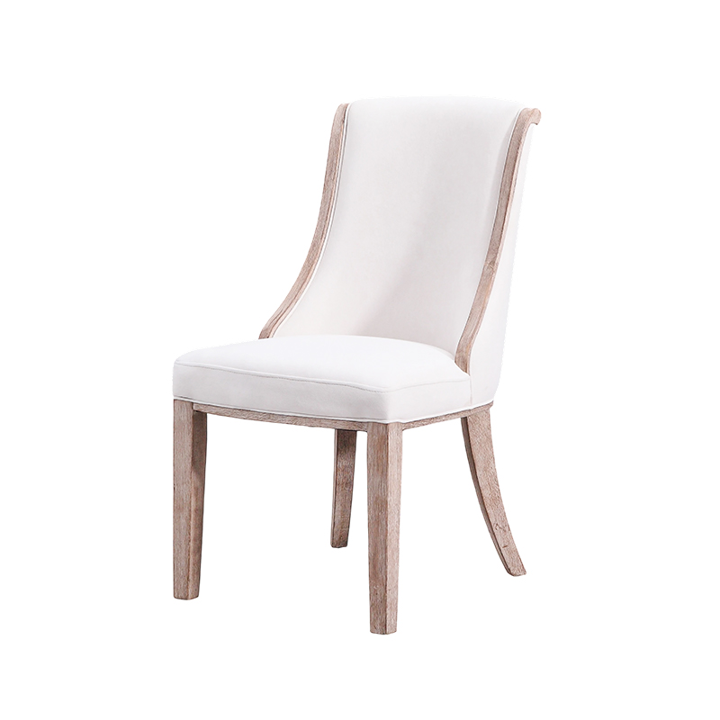 Dining Upholstered Chair na may Plain White Cushion