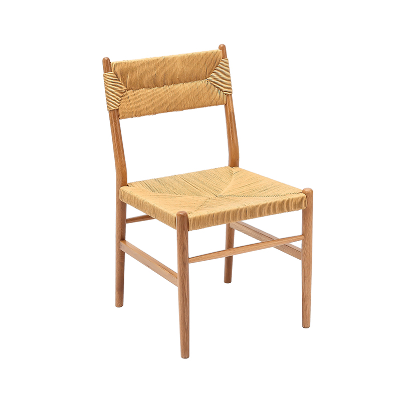 Tribal Style Rope Woven Wood Chair