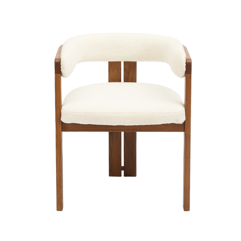 Tripod Dining Upholstered Chair na may Wraparound Lumbar Support